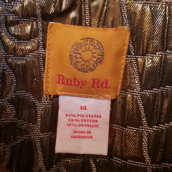 Ruby Rd. Gold metallic jacket - Picture 3 of 5